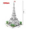 MOC Всемирно известная креативная архитектура Эйфелева башня Микроздание Алмазные блоки Модель Город Вид на улицу Кирпичи Игрушки Подарки