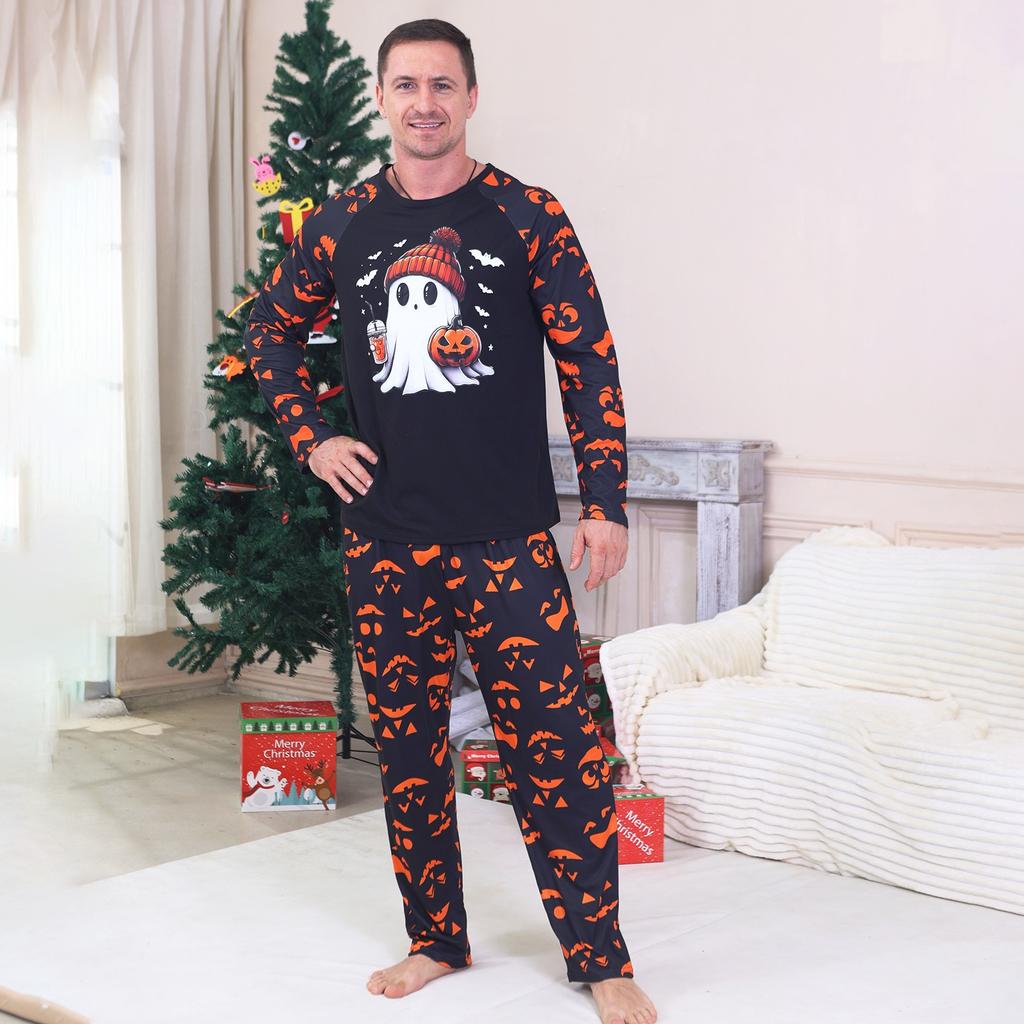 Комплект из топа и брюк с длинными рукавами и принтами для всей семьи Одинаковые комплекты для всей семьи