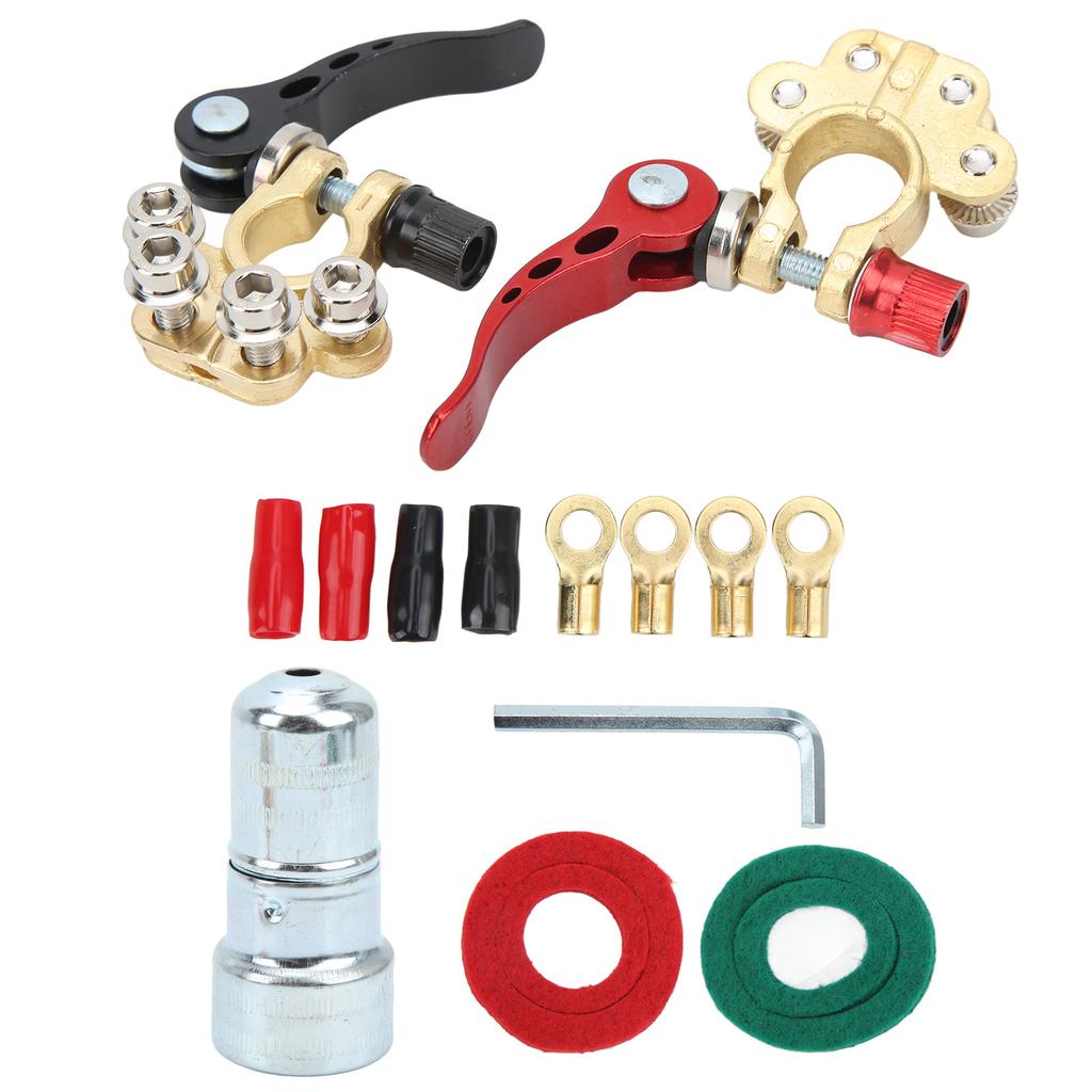 2PCS Battery Terminal Connector Quick Release for SAE JIS A Type Post for Vans Cars Trucks