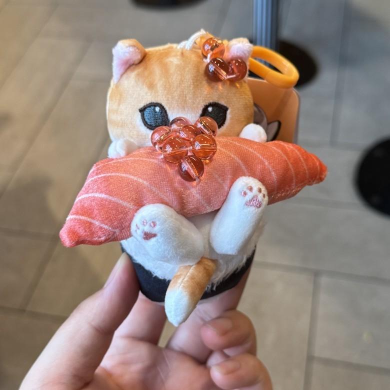 Sushi Shrimp Shark Cat Toy Plush Keyring With Pp Cotton Filling For Collectors