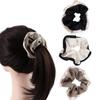 Color Large Fashion Elegant Letter Hair Rope Korean Style Scrunchies Rubber Band Women Hair Rope