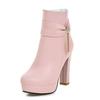 Short Boots Women's New Women's Shoes European and American High-heeled Short Boots Large-size Women's Boots