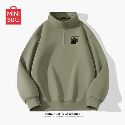 MINISO Мужской пуловер с воротником-стойкой в американском ретро-стиле