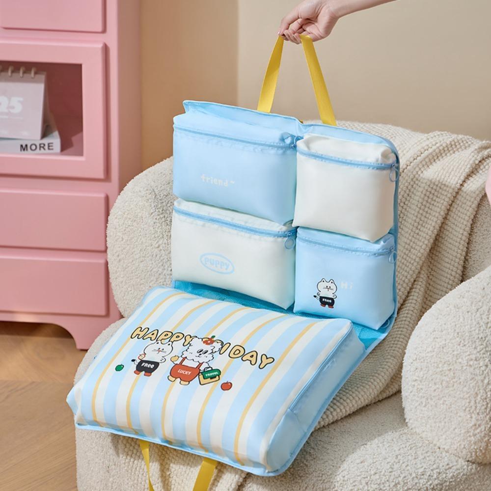 Подвесная сумка для хранения большой вместимости, мультяшная дорожная сумка, милый мешок для стирки одежды, для путешествий