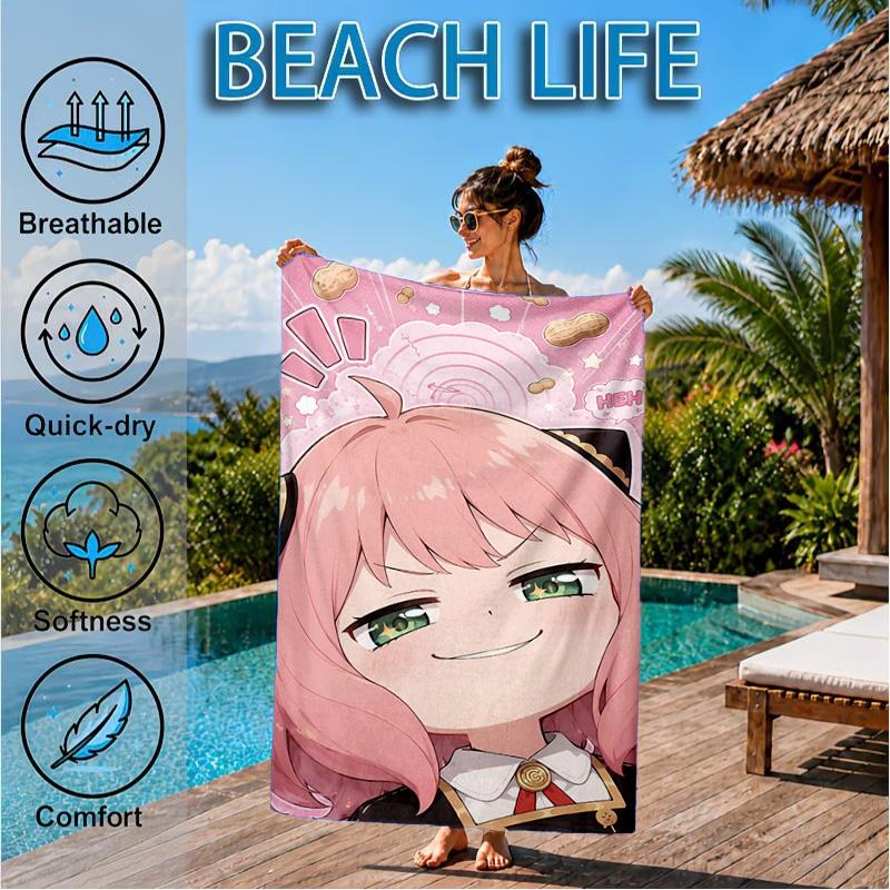 Fantasy Battle Anya Beach Towel, Microfiber Beach Towel, Perfect For Pool, Beach, Travel, Home Decor Beach Party Fan gifts