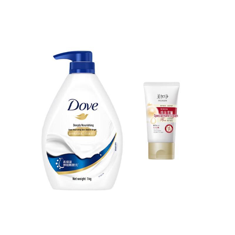 DOVE Набор: Глубоко питающий гель для душа и крем для рук с витамином E