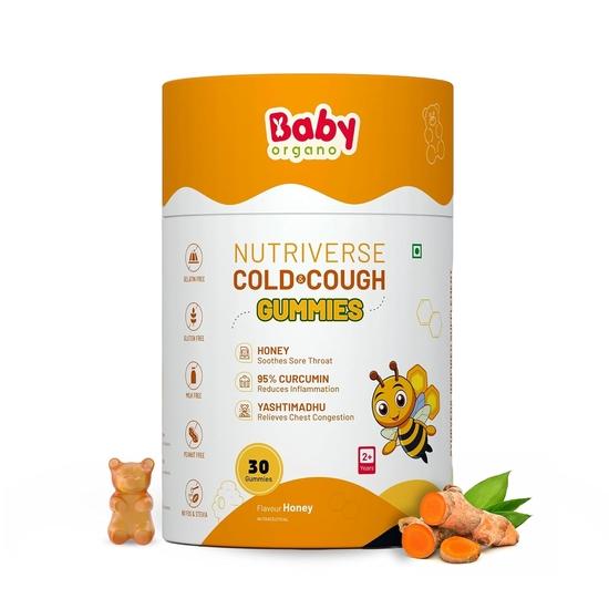 Babyorgano Nutriverse Жевательные пастилки от кашля и простуды для детей (2-15 лет) |30 жевательных пастилок |Облегчают сухой кашель, раздражение горла|Не вызывают сонливости