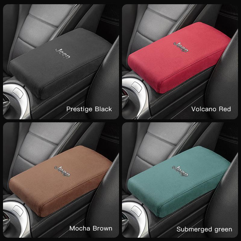 Car Interior Armrest Box Mat Center Console Accessories For Jeep Grand Cherokee Wrangler JK Gladiator Compass Renegade Patriot AJU1