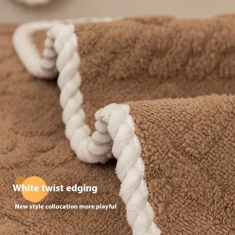 Геометрический жаккардовый плюшевый теплый чехол для дивана, мягкие забавные пушистые чехлы для дивана, нескользящий чехол для секционного дивана, моющийся защитный чехол для детской мебели