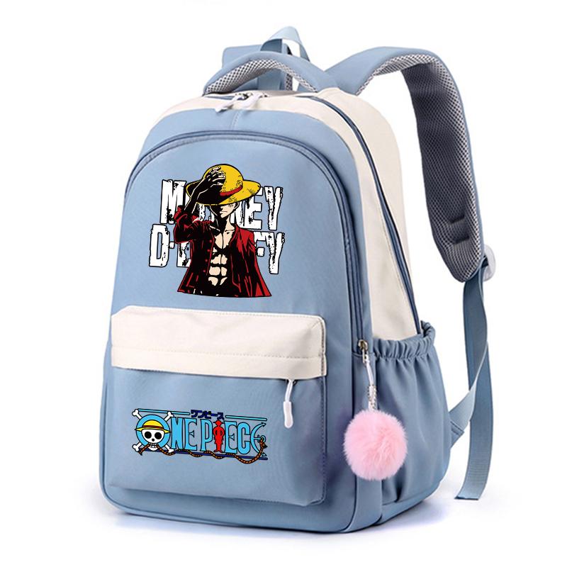 Аниме One Piece Классический Kawaii Рюкзак Милый Мягкий Рюкзак Печатный Мальчик Девочка Школьный Ранец Повседневный Портфель Для Мужчин Женщин Дорожная Сумка Для Отдыха Рюкзак Mochila