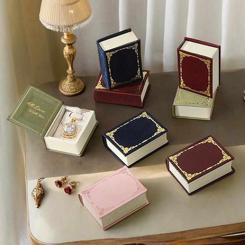 Маленькая книга футляр для ювелирных изделий ретро креативная принцесса кольцо и ожерелье подарочная коробка упаковка для малого бизнеса