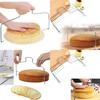 Adjustable 8-slice Stainless Steel Bread And Cake Slicing Tool With Dual And Single Wire Features