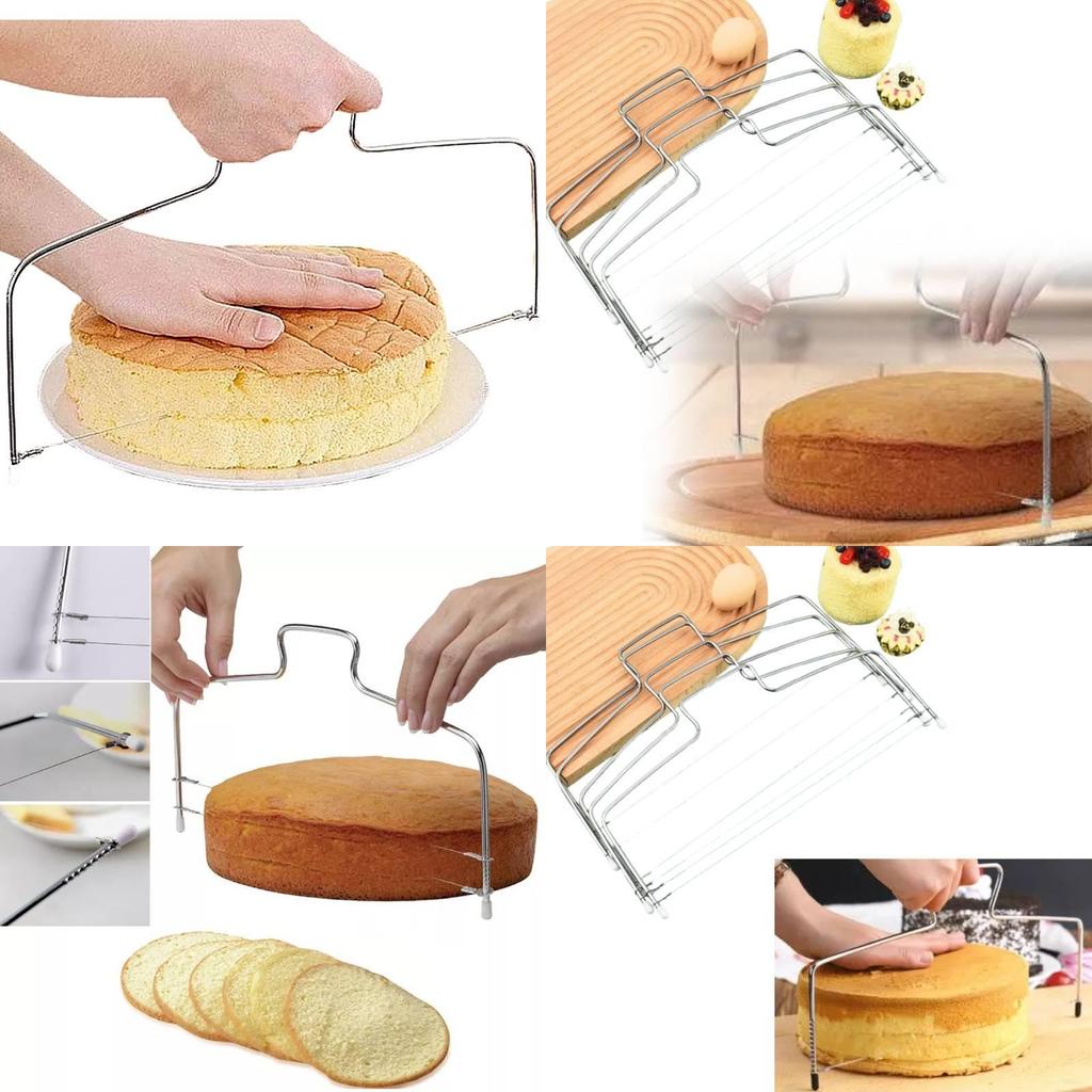 Premium 304 Stainless Steel Dual And Single Wire Slicing Tool For Bread And Cakes