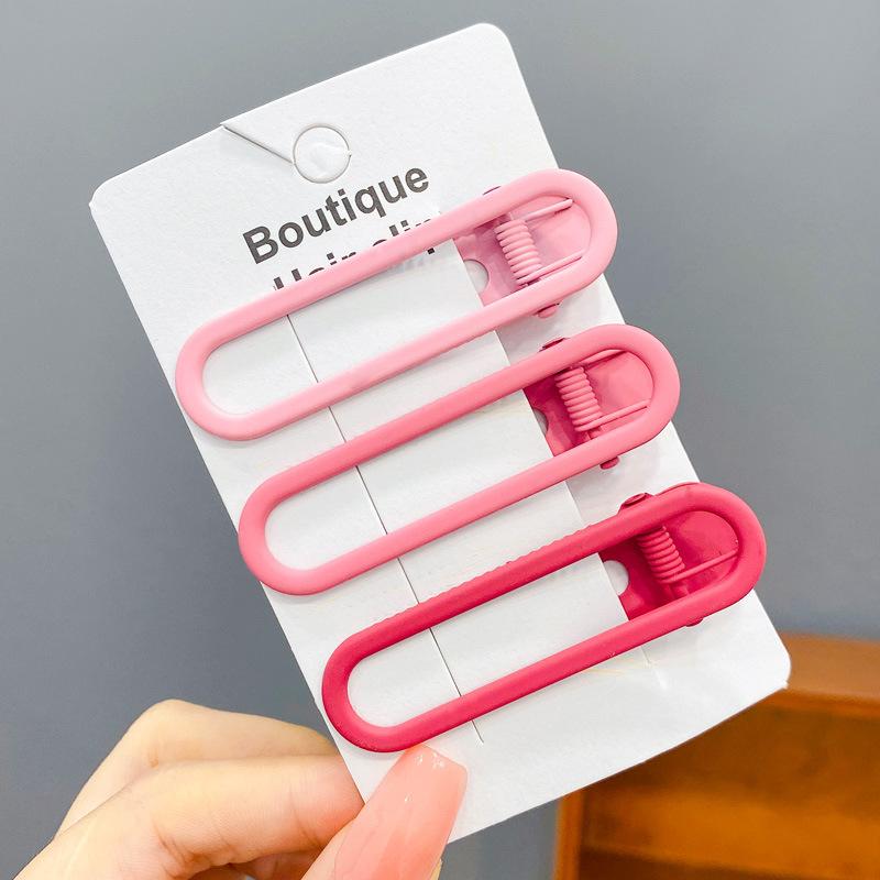 3 шт., матовые заколки для девочек, овальные, треугольные и квадратные заколки для волос со звездами для детей, заколки для волос, заколки для волос Click Clack