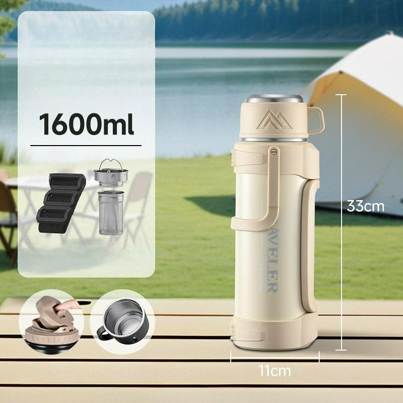 Портативный термос-чайник, термос-чайник из нержавеющей стали большой вместимости, уличный портативный термос сверхбольшой вместимости