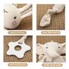 Baby Cartoon Early Education Organic Cotton Soft Animal Ringing Toothed Gum Water Towel Soothing Doll