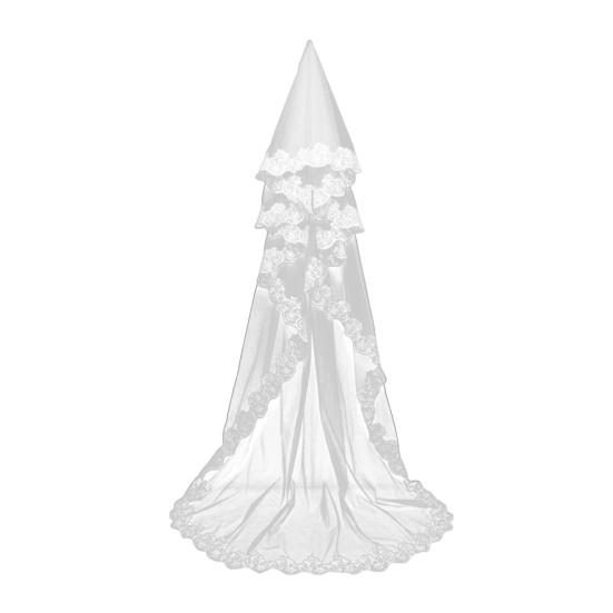 Свадебная фата однослойный кружевной вышитый головной убор длинный стиль платье соответствующий свадебный головной убор фотосессии реквизит