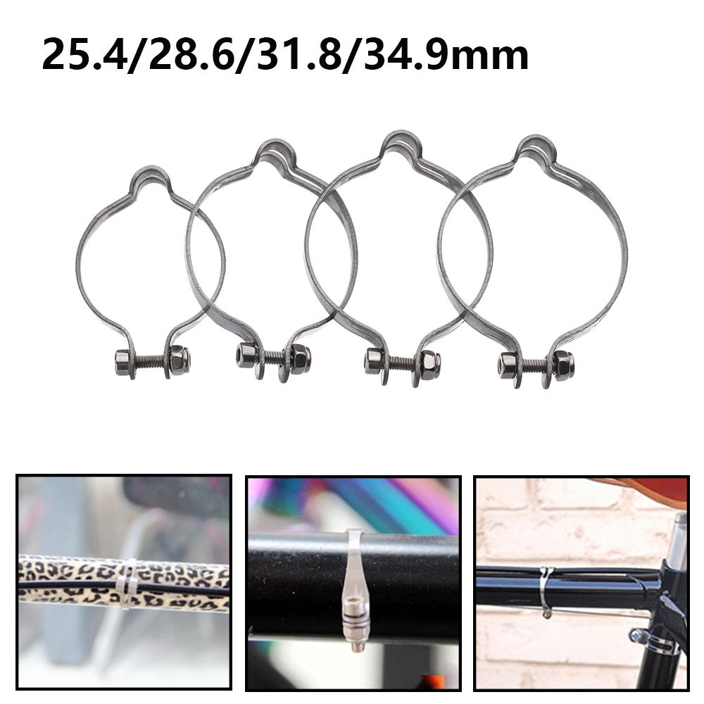 4 Sizes Stainless Steel Bike Parts Pipe Buckle Brake Line Clamp Wire Fixed Ring Cable Clip