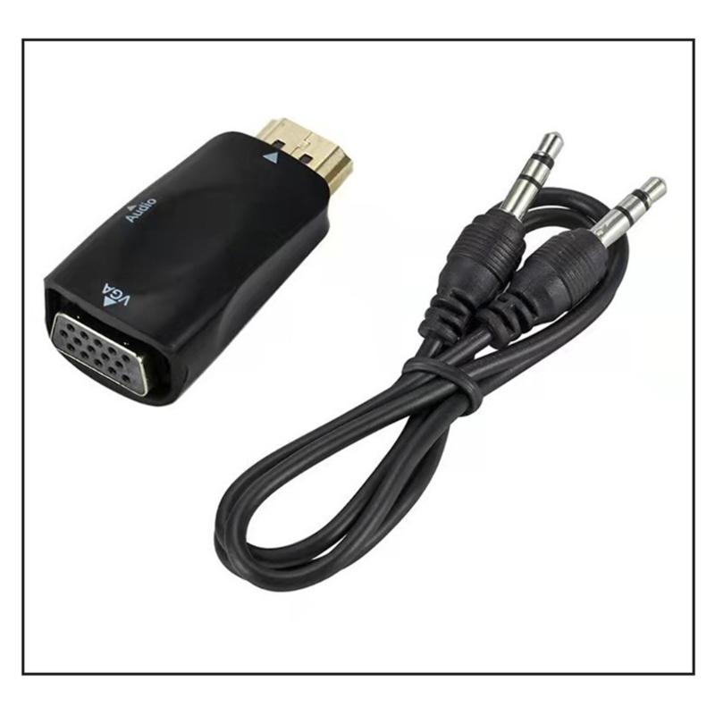 1080P Преобразователь видеосигнала с ПК/компьютера HDTV на VGA, адаптер VGA (розетка) на HDTV (штекер) для ноутбука, ТВ-приставки, монитора, проектора