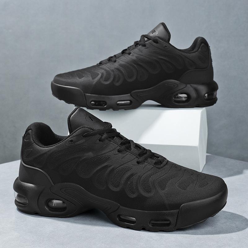 Thick-soled Large-size Sports and Leisure Men's Shoes Fly-woven Air Cushion Travel Shoes Running Shoes Men's Mesh Couple Shoes