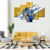 5 шт., звезда баскетбола, спортивный тренажерный зал, 5 шт., картины, настенное искусство, HD печать, декор для комнаты, современный абстрактный плакат, 5 панелей