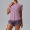 Women's Breathable Quick-Dry Mesh Short Sleeve Yoga Top – Loose Fit Fitness Training T-Shirt