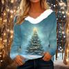 Long Sleeve Shirts For Women Cute Tops Christmas Prints Tees Blouses Casual Plus Size Basic Tops Pullover