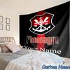 Custom Name FLAMENGO Shield Emblem Printed Tapestry, for Bedroom,Livingroom, dormitory, Large Wall Decor, Fabric Decor Fan Birthday Gifts