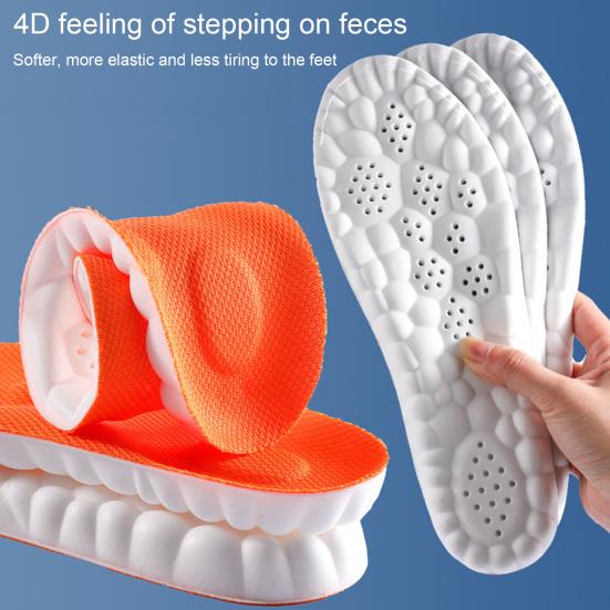 1 Pair Breathable Sports Insoles U-Heel Arch Support Orthopedic Inserts Soft Running Shoe Sole Shock Absorption Foot Pads