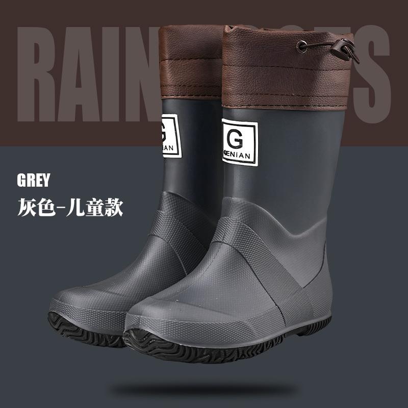 Japanese Rain Boots Parent-child Water Boots Men's and Women's Rain Shoes Non-slip Water Boots High Water Shoes Hiking Rubber Shoes