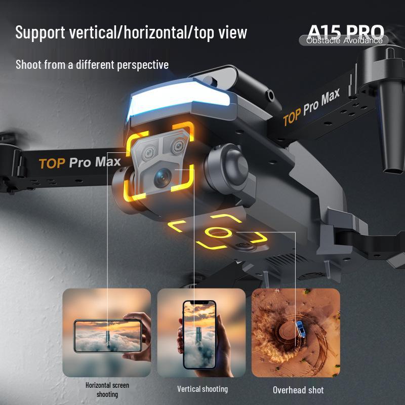 Складной дрон A15 Pro с обходом препятствий и дистанционным управлением