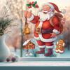 Christmas Cartoon Santa Claus Gingerbread Man Glass Window Sticker Xmas Decor Wall Stickers Merry Christmas Happy New Year