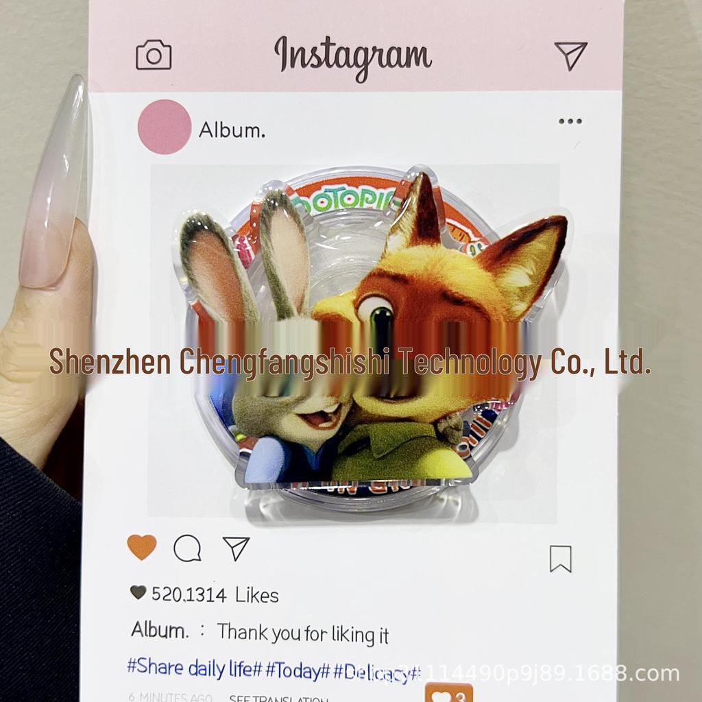 Cartoon Zootopia MagSafe Magnetic Stand with Super Strong Adsorption and Retractable Airbag