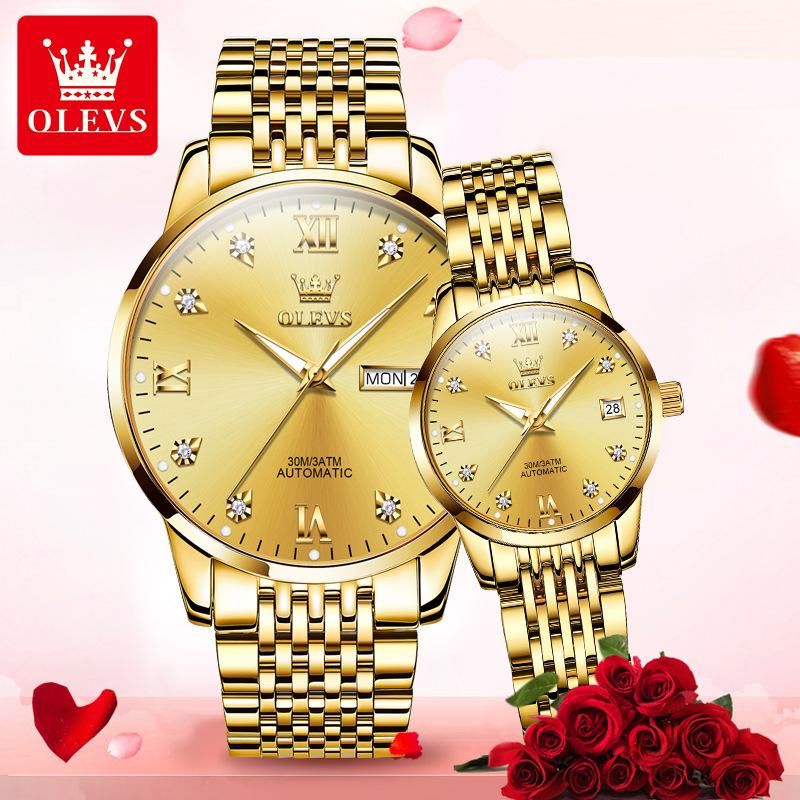 OLEVS Brand Watches Automatic Mechanical Watch Small Students Casual Couple Watch Men's Watch Women's Watch