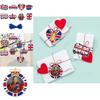 British Monarch Themed Party Supplies Colorful Paper Cutouts With Ribbon