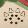 4Sets Mini Gourd Style DIY Trousers Bags Accessories Dolls Buckles Metal Buckle Doll Belt Buttons