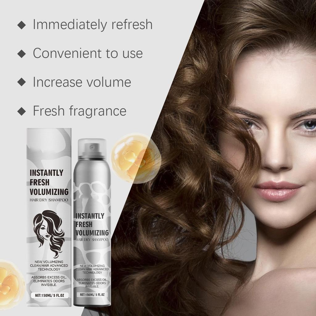 Сухой шампунь-спрей, обезжиривающий волосы, несмываемый, бережно очищает волосы и кожу головы, сохраняя их свежими, 150 мл