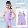6-12 Years Old Children's Swimming Costumes Girls Professional Flat One-piece Quick-dry Training Girls Swimwear