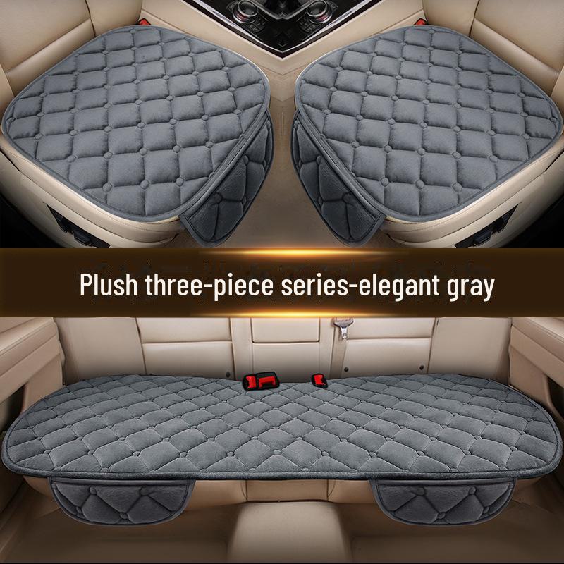Уютный зимний комплект подушек для сидений автомобиля: Кристальный бархат, нескользящий, теплый и многослойный