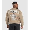 Gymshark Trophy Graphic Crew Cement Brown A7a1m Nbzd