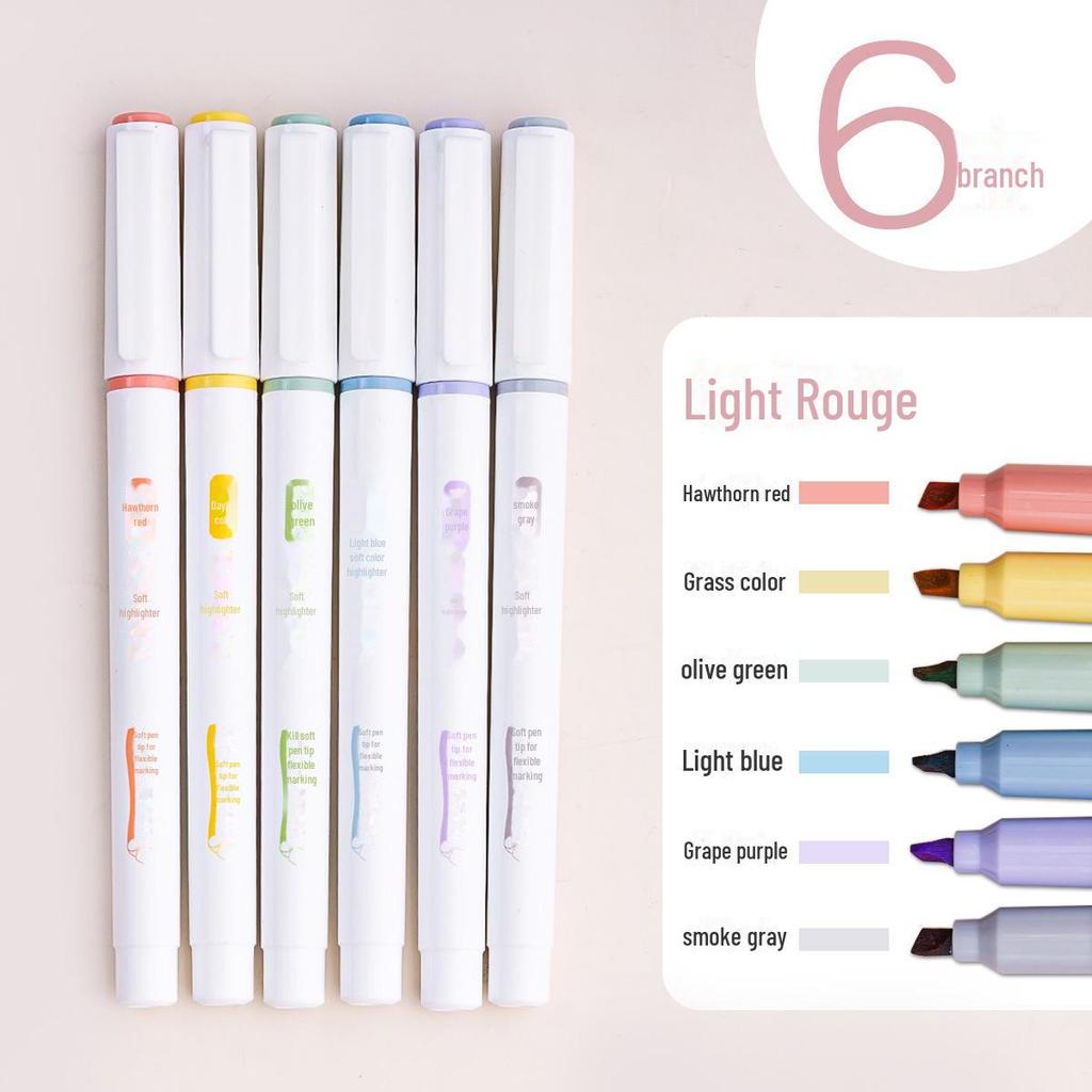 Creative 6-Color Fluorescent Marker Set for Students