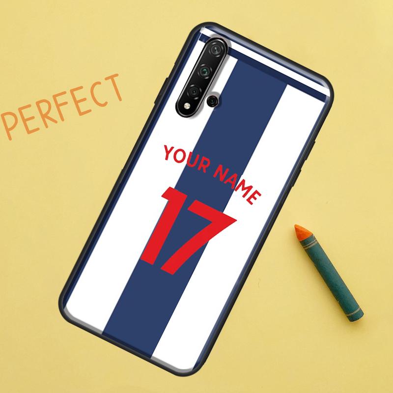 Персонализированный чехол с футбольным номером и именем для Huawei Nova 9 10 SE 11i 8i 7i 3i Nova 5T Y60 Y61 Y70 Y90 P20 P30 P40 Lite P60 Pro