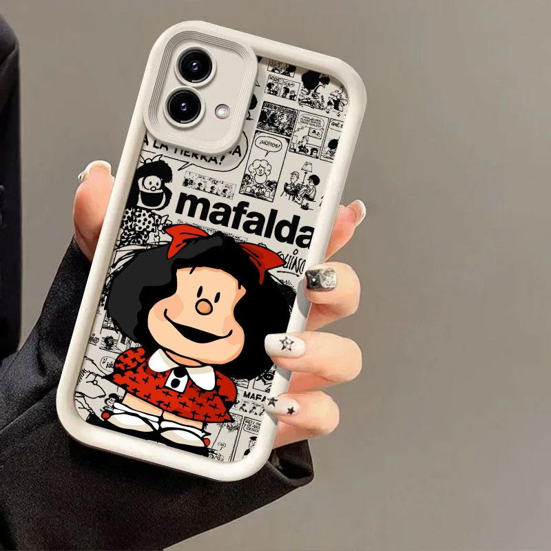 Mafalda Girl Phone Case for Motorola Moto Edge 70 60 Fusion 50 Pro 40 Neo G06 G56 G86 G85 G84 G75 G56 G53 G52 G30 Cover