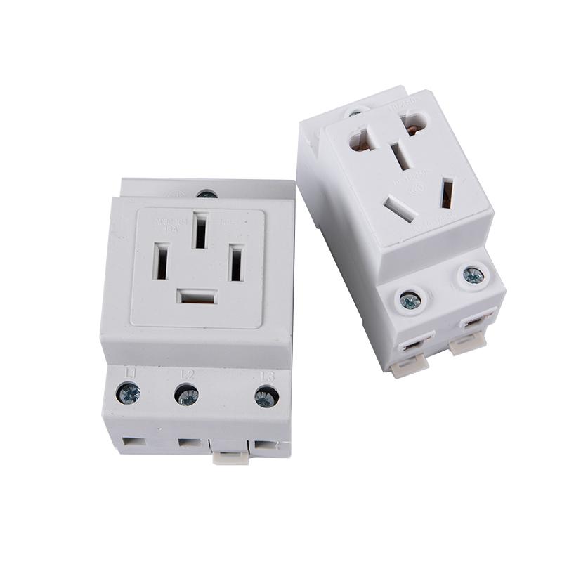 AC30 EU And AU Type 35mm DIN Rail Mount AC Power 10A 16A 25A 250V 440V 2/3/4/5 Pin Plug Modular Socket