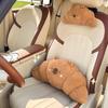 Cute Plush Car Seat Headrest Neck Pillow Car Seat Cartoon Creative Lumbar Support Pillow Comfortable Waist Pillow Car Decoration