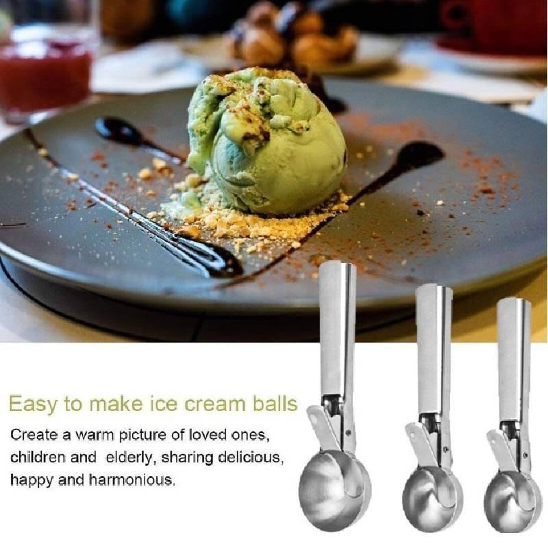 Премиальная ложка для мороженого из нержавеющей стали с удобной ручкой и стильным дизайном для легкого сервирования