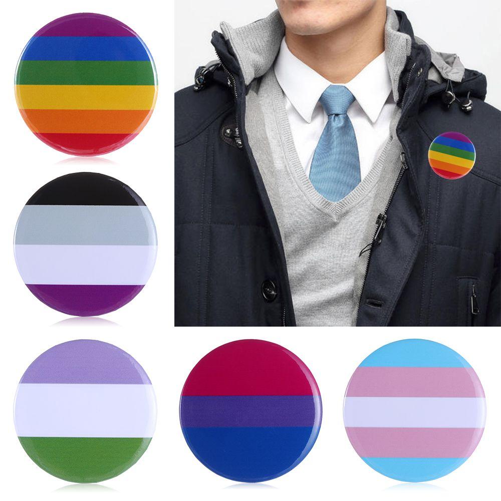 Men Women Rainbow Jewelry Accessories Hat Decoration Denim Brooches Gay Badge Collar Pin Brooch