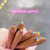 6 шт. цветной карандаш радуги 4 в 1, цветные карандаши для рисования, канцелярские принадлежности, школьные принадлежности