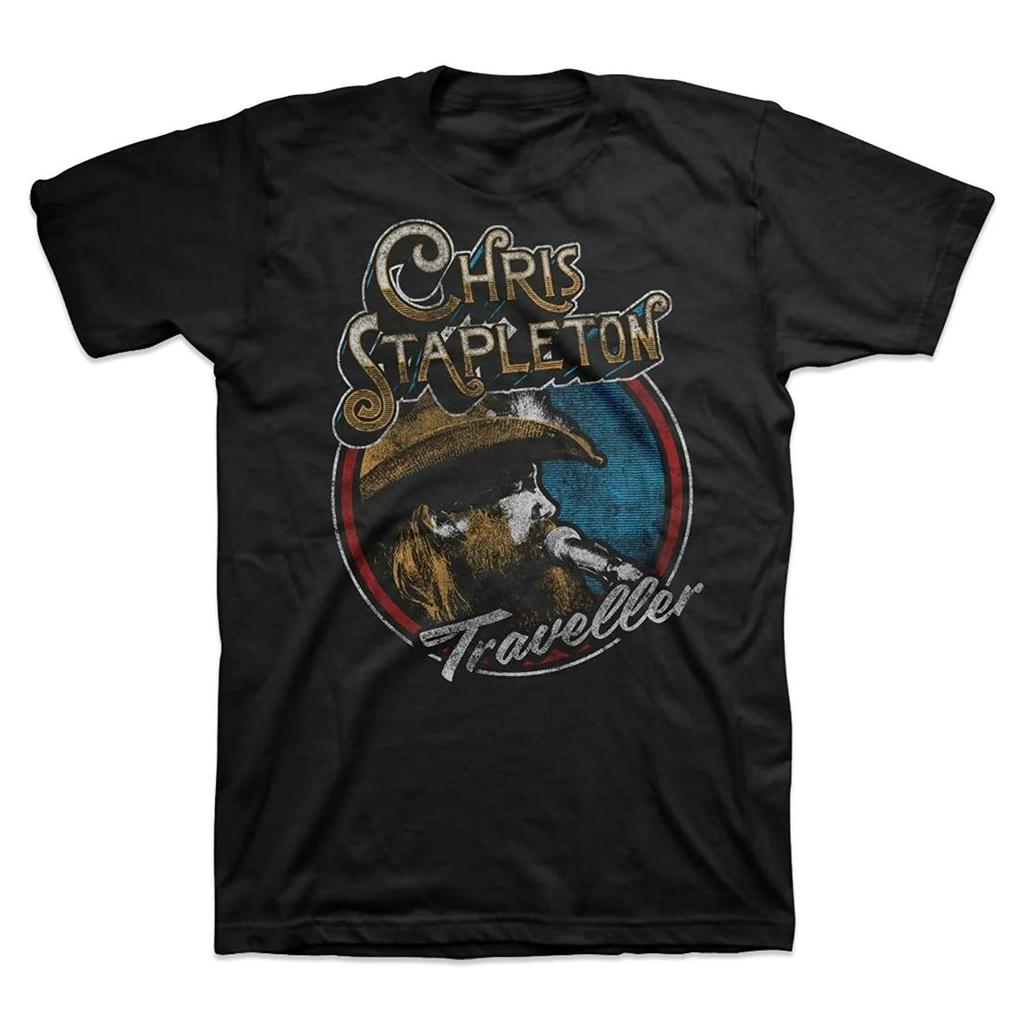 Ретро футболка Chris Stapleton Traveller. Летняя хлопковая футболка с круглым вырезом и коротким рукавом для мужчин, новая, размеры S-3XL