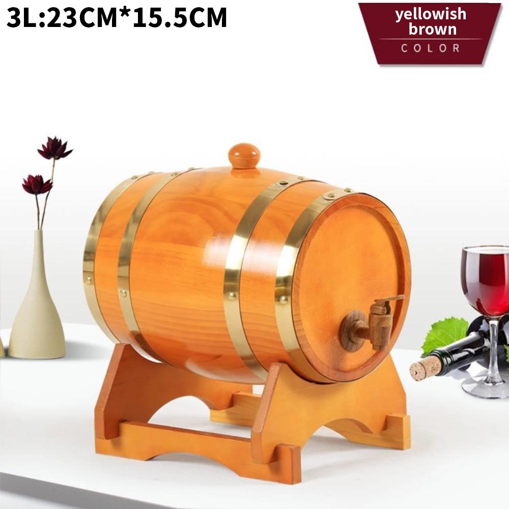 Домашнее пивоваренное деревянное винное бочонок сосновое пивоваренное оборудование для красного вина пивной бочонок кран дозатор ромовый горшок виски вино своими руками 1,5/3 л барный инструмент